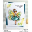 tiny townie butterfly girl BLANCHE rubber stamp